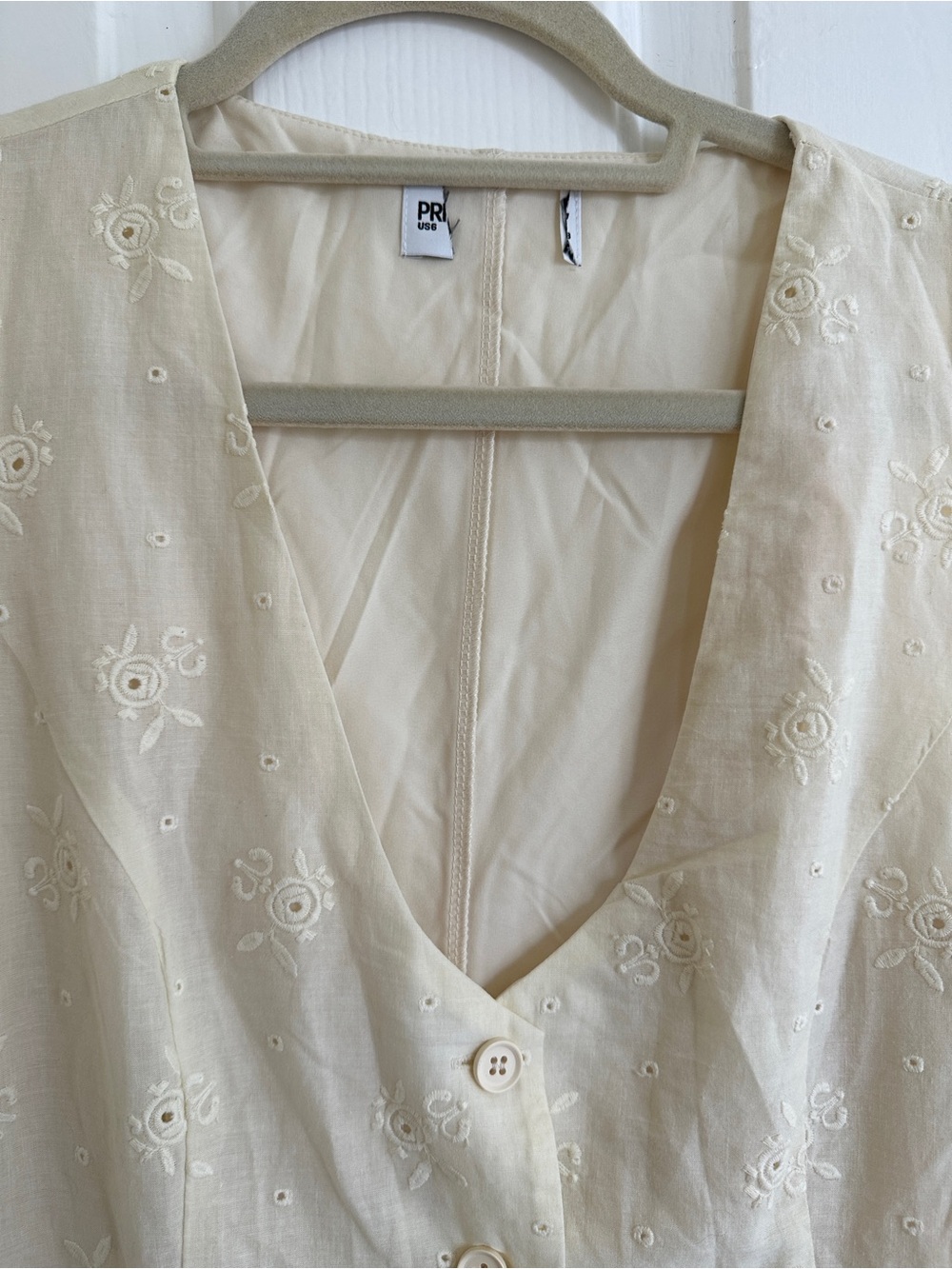 Princess Polly Cream Eyelet Mini Dress - Picture 4 of 4